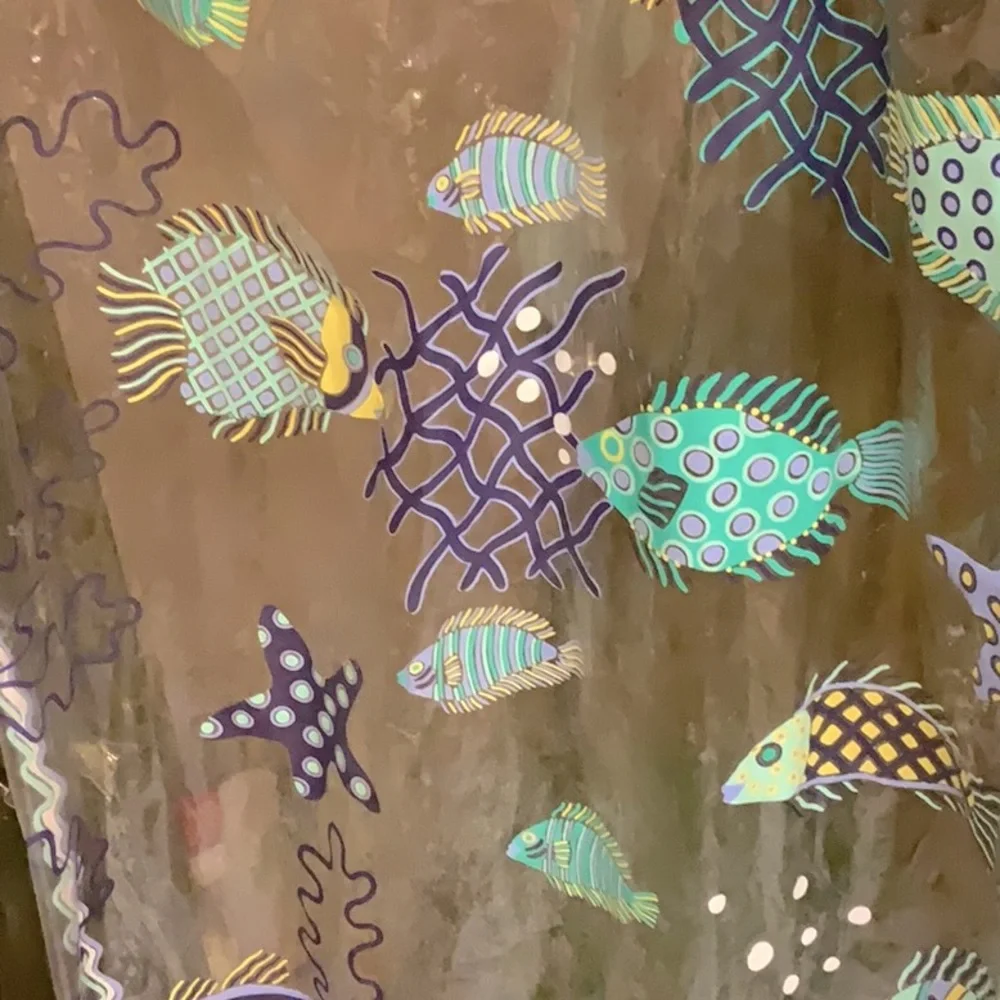 Fish shower curtain